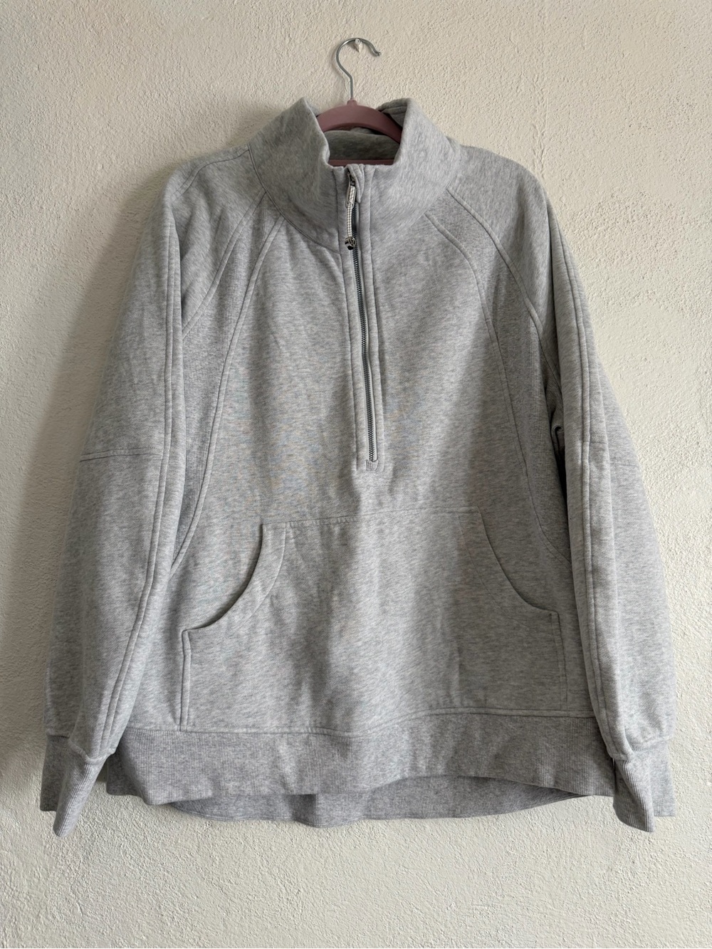 lululemon athletica Light Gray Quarter-Zip Pullover